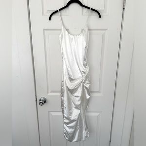 White evening midi dress.
